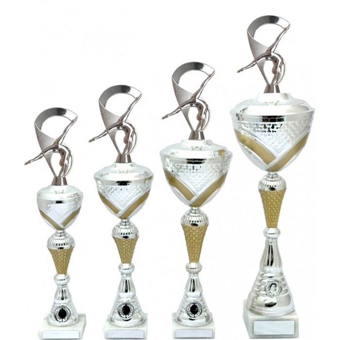 GYMNASTICS METAL TROPHY  - AVAILABLE IN 4 SIZES